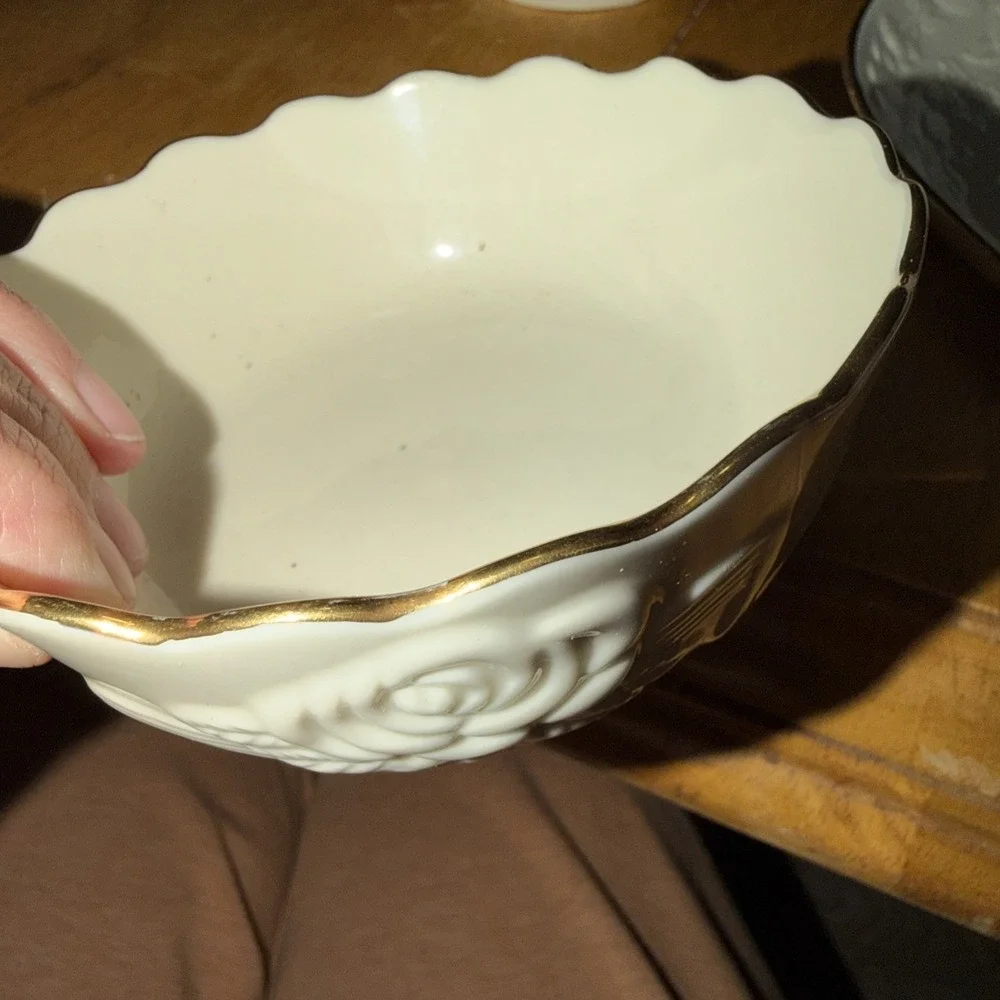 Lenox Ivory Serving Dishes with Gold Accents, Set‎ of 3